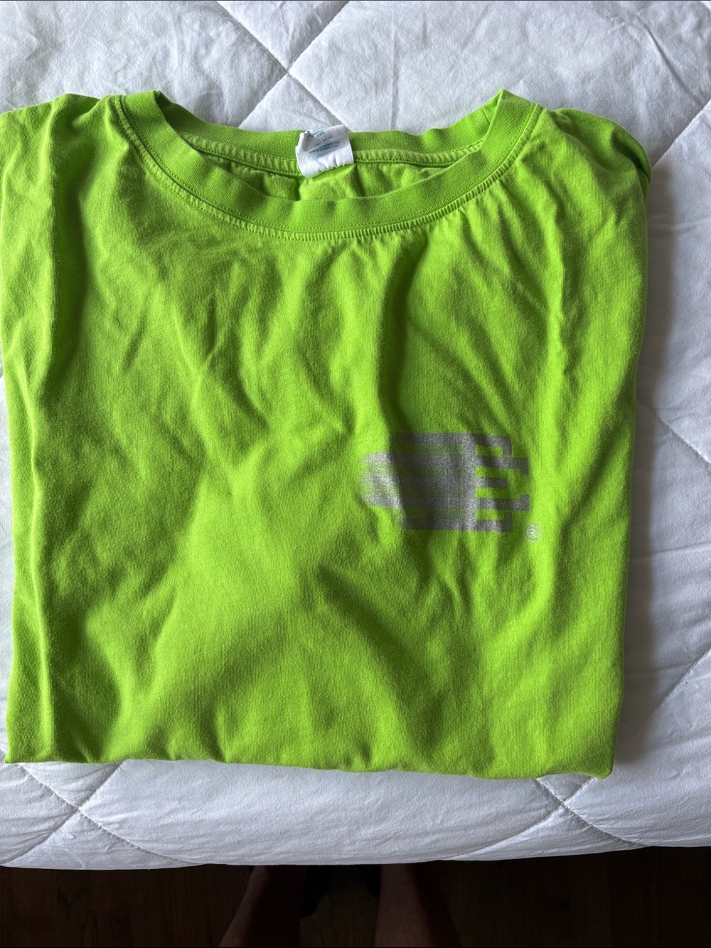 Men’s Eric Emanuel neon green tee size xl - Picture 6 of 6
